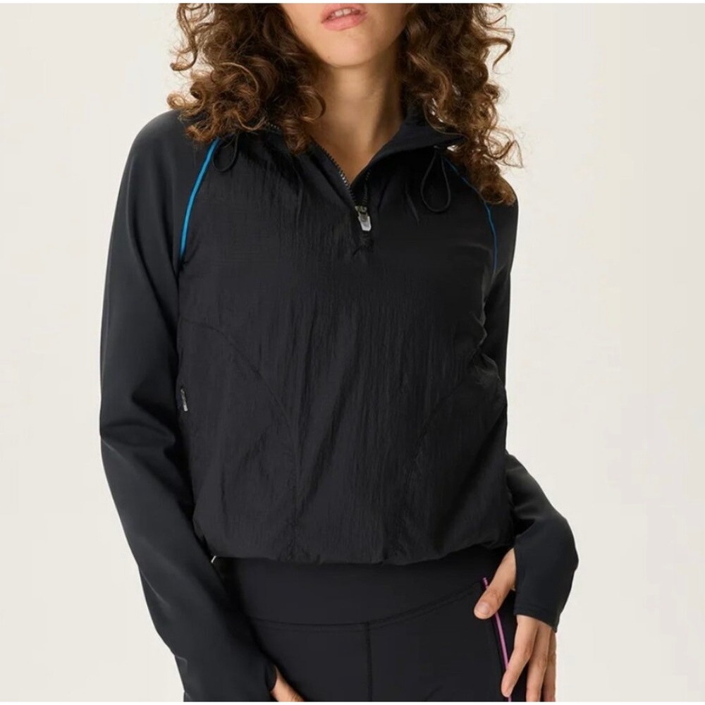 NWT Outdoor Voices FrostKnit Pullover Black Rainbow Reflective XXL
